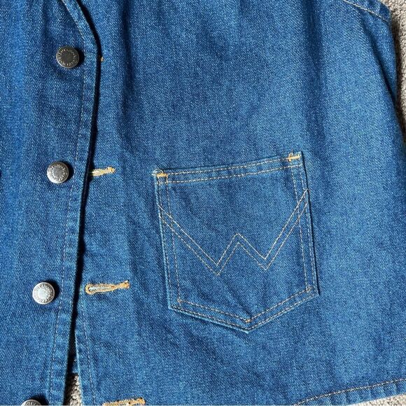 Vintage Wrangler Men's Large Denim Vest - Picture 2 of 8